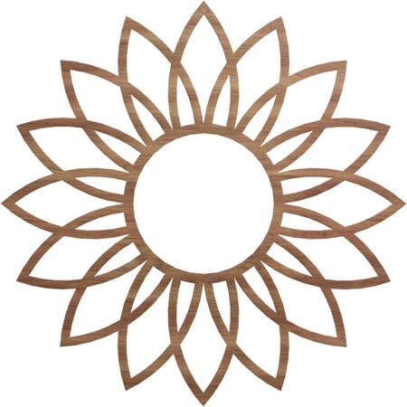 Ekena Millwork Daisy Wood Fretwork Pierced Ceiling Medallion, Walnut, 36"OD x 13 7/8"ID x 1/4"T CMWP36X36X0250DAWA